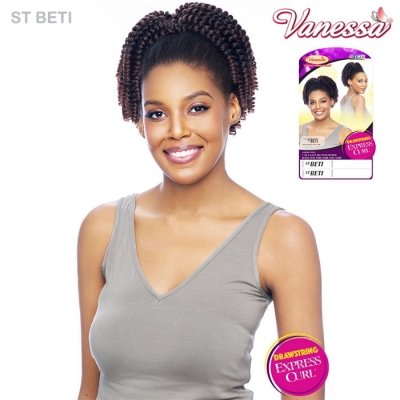 Vanessa Synthetic Drawstring Express Curl Drawstring Ponytail - ST BETI